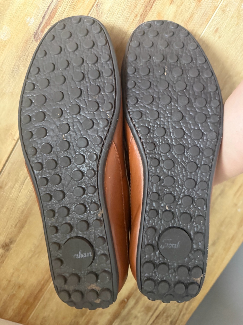 Florsheim Tan Leather Slip-On Moccasin Loafers - Picture 3 of 5